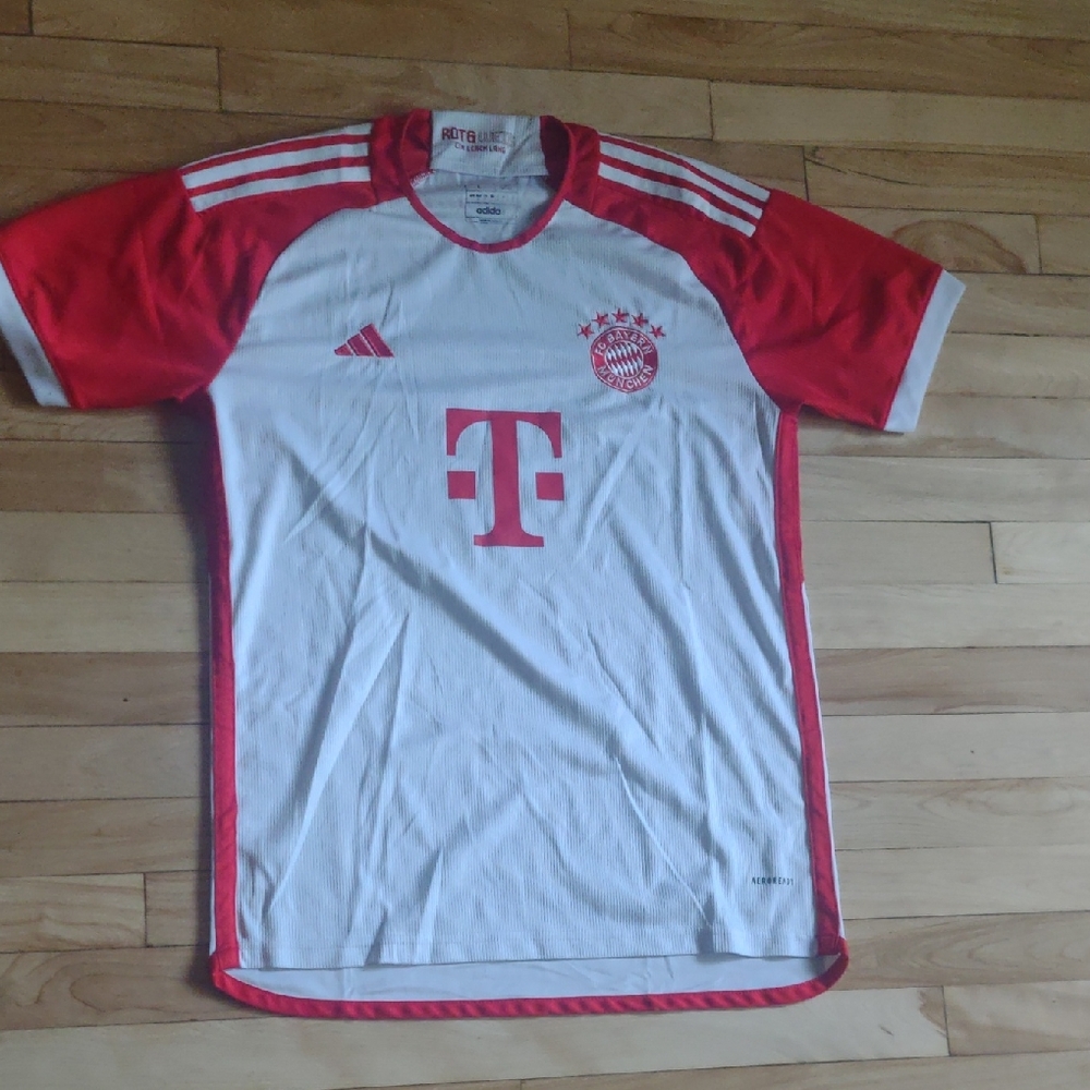 Adidas Red and White FC Bayern Munich Jersey